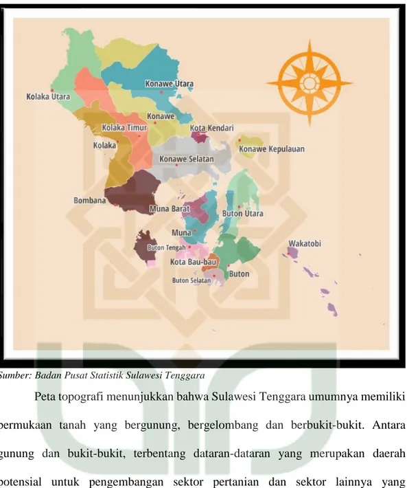 Gambar 4.1 Peta Provinsi Sulawesi Tenggara 