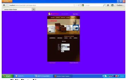 Gambar 16. Tampilan Halaman Edit Data User              