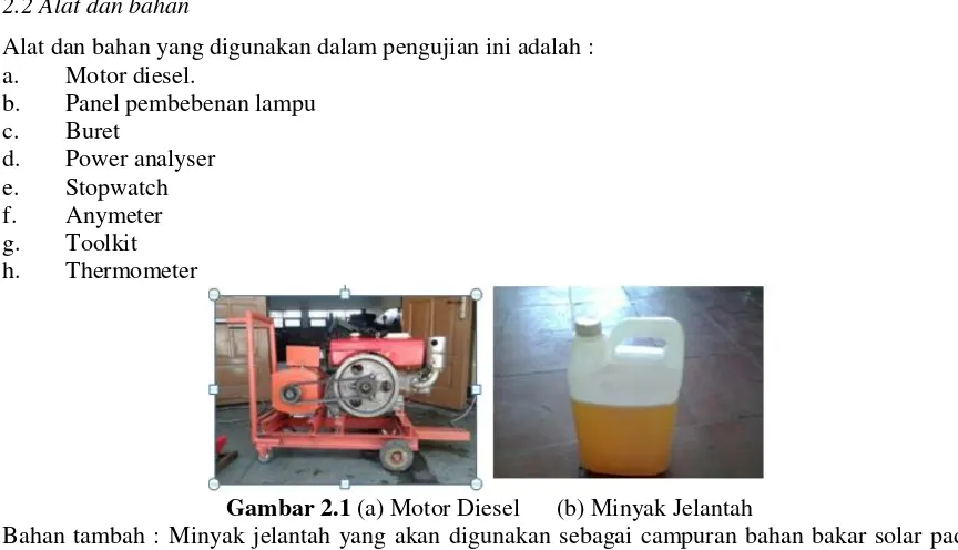 Gambar 2.1  (a) Motor Diesel      (b) Minyak Jelantah 