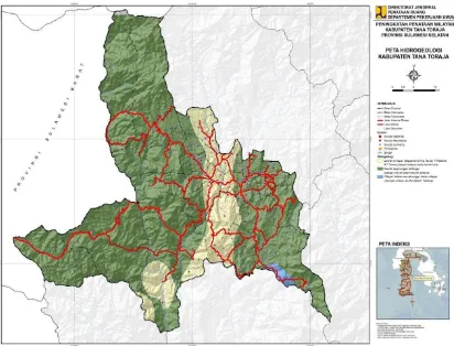 Gambar 2.7  Peta Daerah Aliran Sungai Kabupaten Tana Toraja 