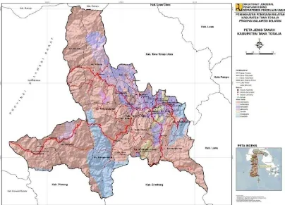 Gambar 2.9  Peta Jenis Tanah Kabupaten Tana Toraja  
