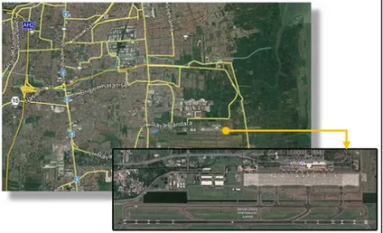 Gambar 1.1 Lokasi Terminal 1 Bandar Udara Internasional  Juanda, Surabaya 