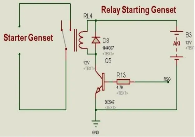 Gambar 2.7. Rangkaian relay starting genset 
