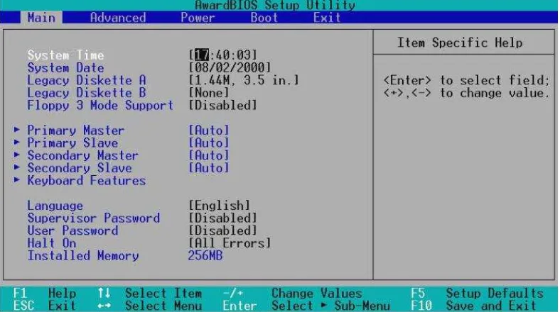 Gambar 3.29. Pengenalan Floppy Disk pada BIOS 