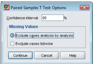 Gambar 8.6 Variabel dalam Paired-Samples T Test 
