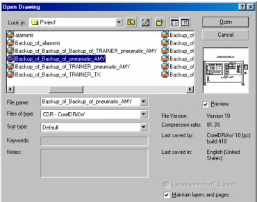Gambar 20 Kotak Dialog Open Drawing 