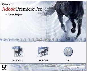 Gambar 1. Tampilan awal Adobe Premiere Pro 