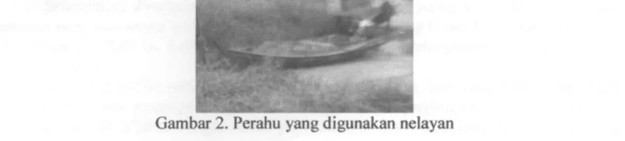 Gambar 2. Perahu yang digunakan nelayan 