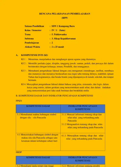 RENCANA PELAKSANAAN PEMBELAJARAN (RPP) B. KOMPETENSI DASAR DAN ...