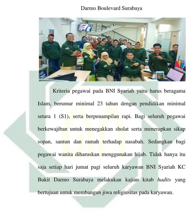 Gambar 4.3 Sumber Daya Manusia PT BNI Syariah KC Bukit  Darmo Boulevard Surabaya 
