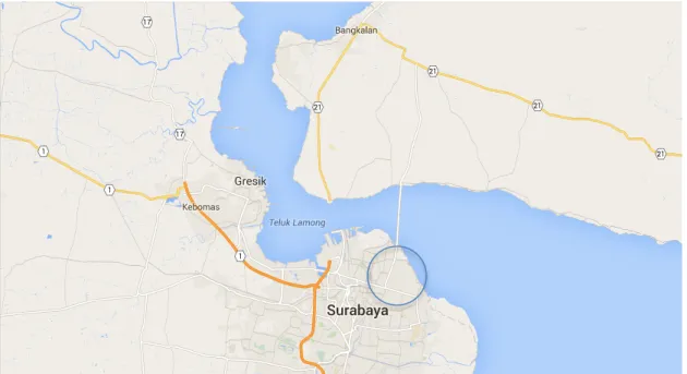 Gambar 1. Peta Kawasan Industri Rungkut, Surabaya. 