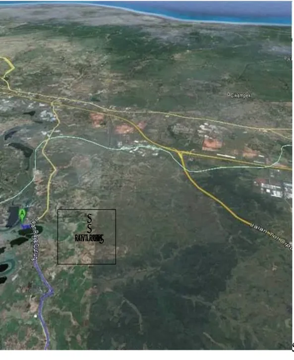 Gambar 1.2. Peta lokasi pabrik amonium sulfat di Cikampek, Jawa Barat Lokasi 