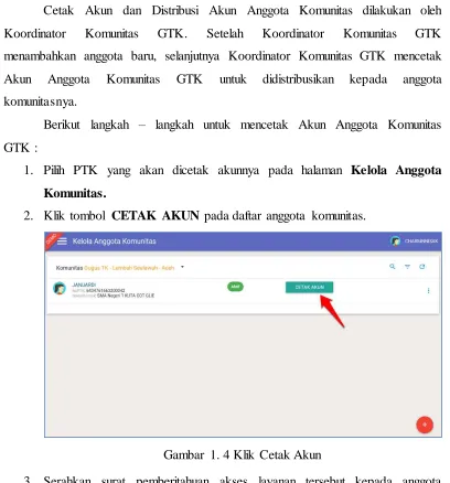 Gambar 1. 4 Klik Cetak Akun 