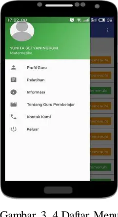 Gambar 3. 5 Halaman fitur Profil Guru 