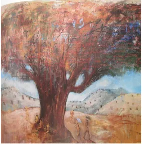 Gambar 5. “Solidaritas,” (145 x 160 cm); Mixced Media on Canvas. 2004. 