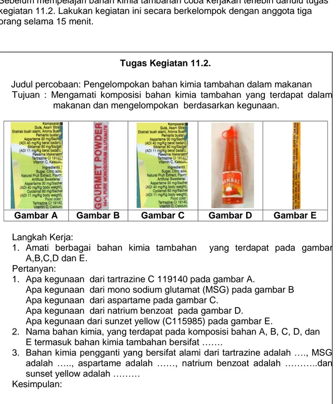 Gambar A  Gambar B  Gambar C  Gambar D  Gambar E  Langkah Kerja:  