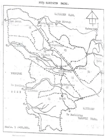 GAMBAR : Peta Kabupaten Dairi 1985. 