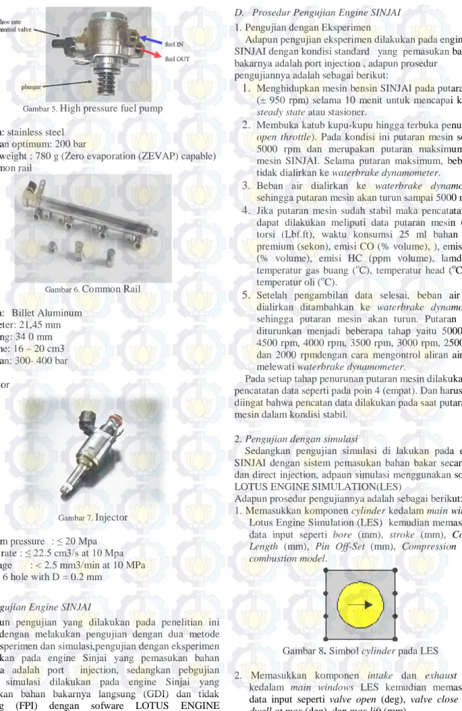 Gambar 5.  High pressure fuel pump 
