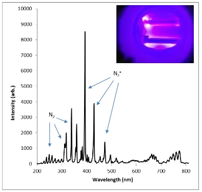 Figure 3. Emission of nitrogen plasma (adapted from Santjojo & Aizawa, 2015) 