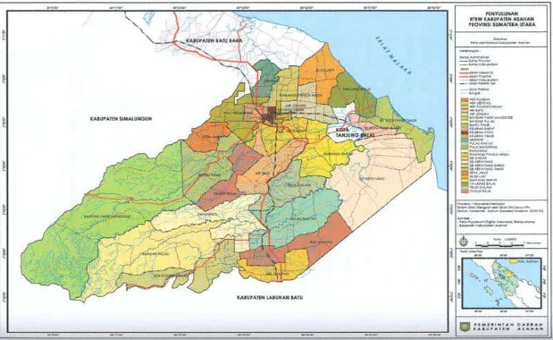 Gambar 4.1. Peta Administrasi Kabupaten Asahan 