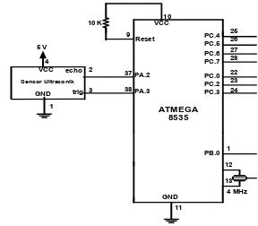 Gambar 3.3Rangkaian Skematik Sensor Ultrasonik Ping 