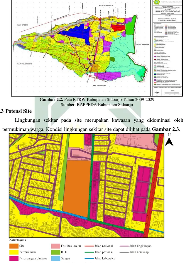 Gambar 2.2. Peta RTRW Kabupaten Sidoarjo Tahun 2009-2029 