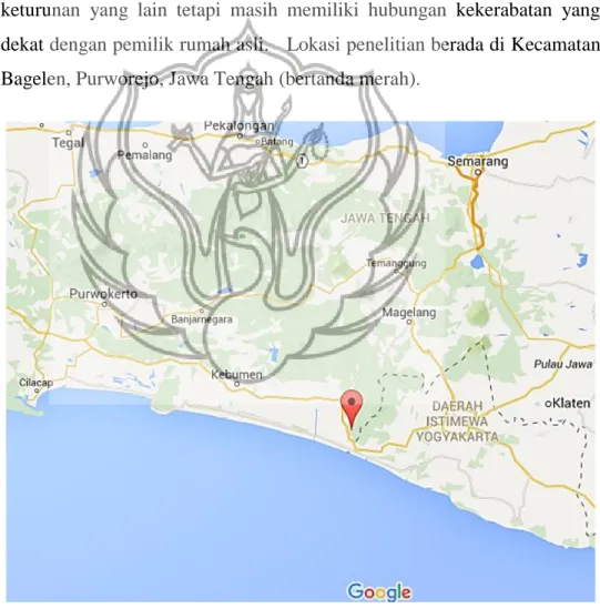 Gambar 1.1: Peta Jawa Tengah  Sumber: Google Maps (22 Januari 2016) 