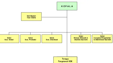 Gambar 3.2 Struktur organisasi BPS Kabupaten/ Kota 