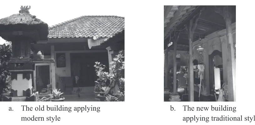 Figure 6. The Old and New Pavilions show the Process of Transformation in Sanur.