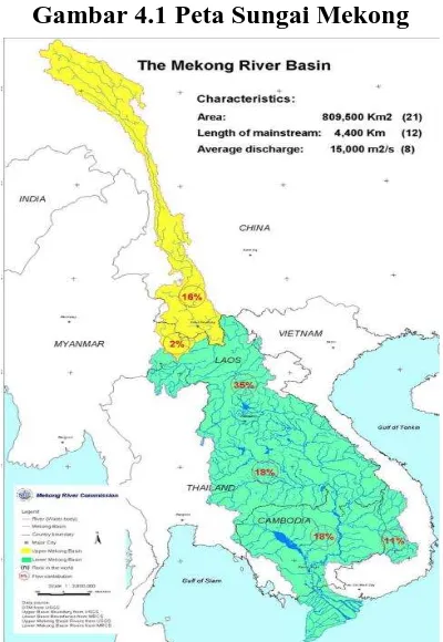 Gambar 4.1 Peta Sungai Mekong 