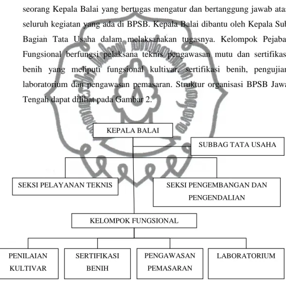 Gambar 2. Bagan Struktur Organisasi BPSB Jawa Tengah 