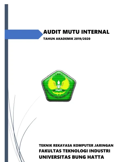 AUDIT MUTU INTERNAL UNIVERSITAS BUNG HATTA FAKULTAS TEKNOLOGI INDUSTRI ...