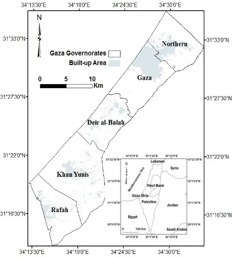 Figure 1. Location map of the Gaza Strip 