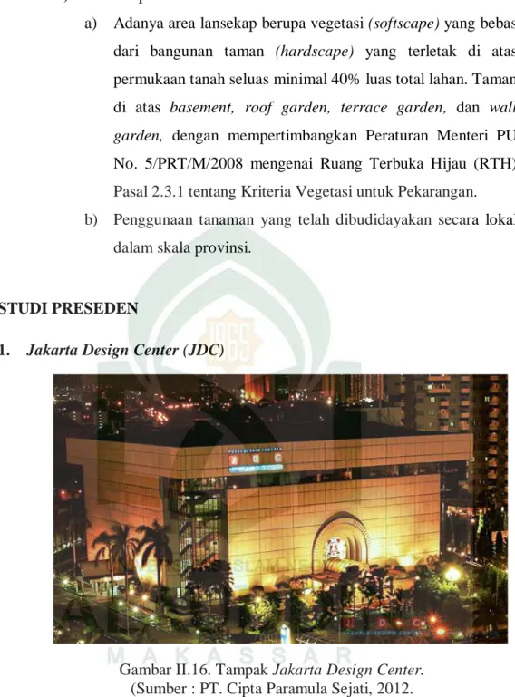 Gambar II.16. Tampak Jakarta Design Center.   (Sumber : PT. Cipta Paramula Sejati, 2012