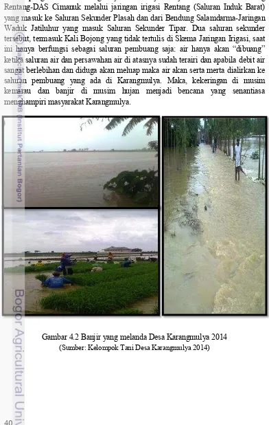 Gambar 4.2 Banjir yang melanda Desa Karangmulya 2014 