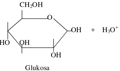 Gambar 2.2 : Reaksi Hidrolisis Selulosa Dengan Asam 
