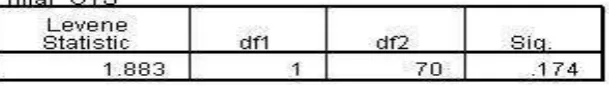 Tabel 4.6 Hasil Uji Homogenitas SPSS 16.0 