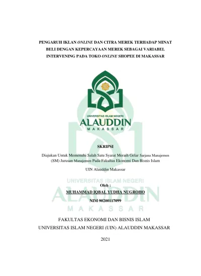 FAKULTAS EKONOMI DAN BISNIS ISLAM UNIVERSITAS ISLAM NEGERI (UIN ...