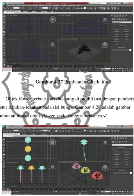 Gambar 4.27 Pembuatan Objek  Rock 