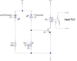 Gambar 8. Rangkaian input dari thermistor 1 ke modul analog PLC   