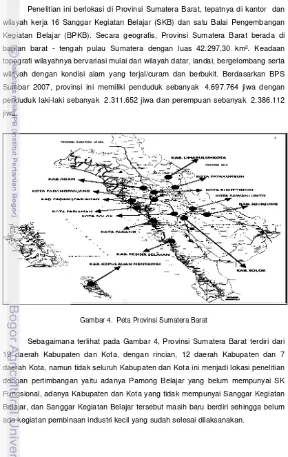 Gambar 4.  Peta Provinsi Sumatera Barat 
