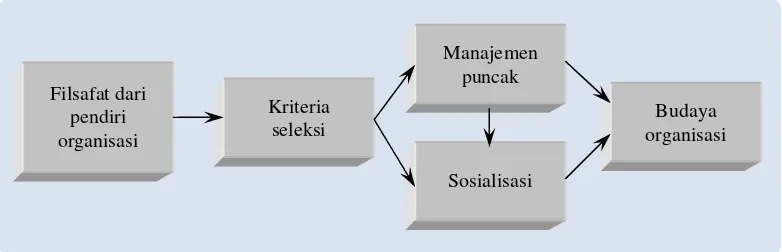 Gambar 1: Terbentuknya budaya organisasi