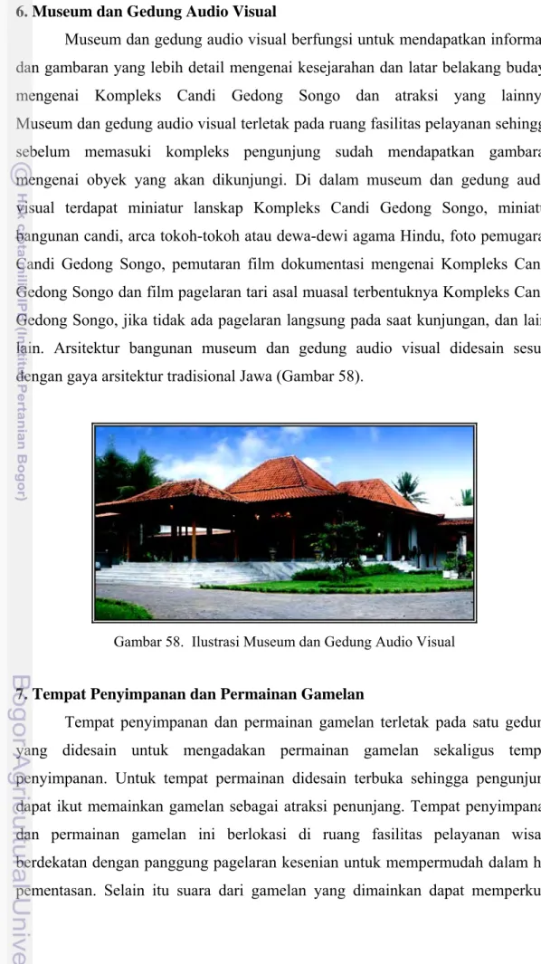 Gambar 58.  Ilustrasi Museum dan Gedung Audio Visual 