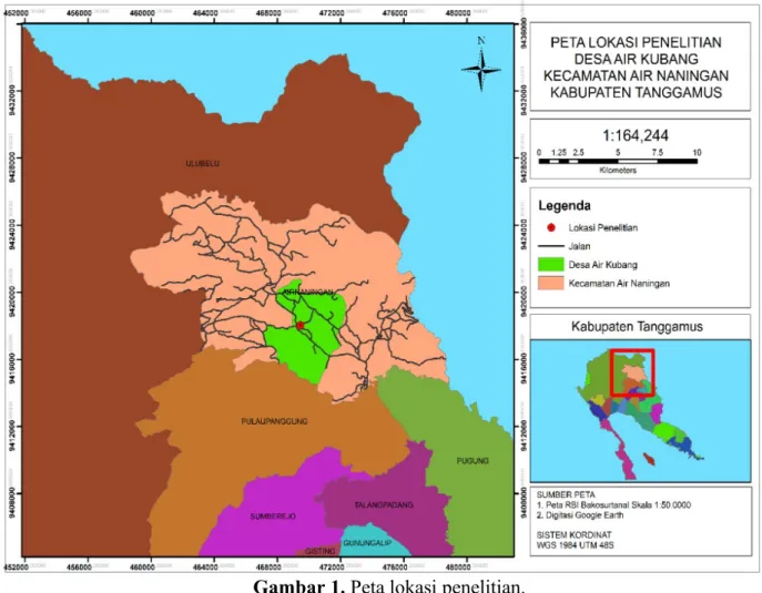 Gambar 1. Peta lokasi penelitian. 