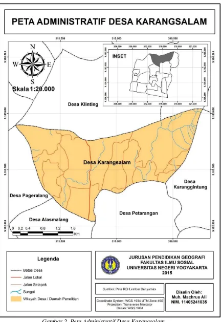 Gambar 2. Peta Administratif Desa Karangsalam 
