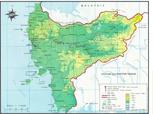 Gambar 1: Peta Provinsi Kalimantan Barat