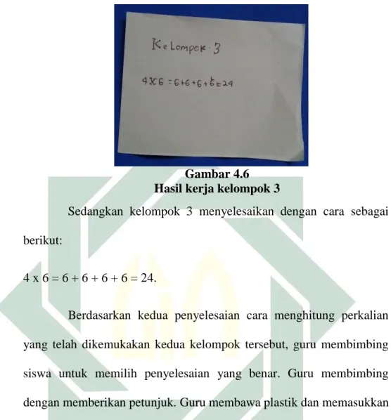 Gambar 4.6  Hasil kerja kelompok 3 
