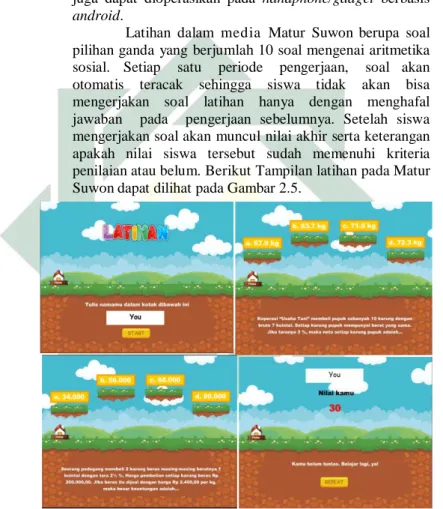 Gambar 2.5.  Tampilan Konten Latihan 