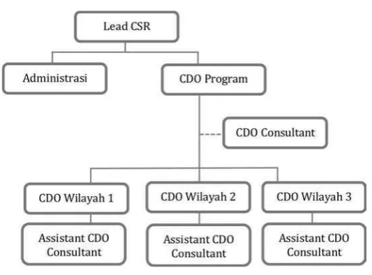 Gambar Struktur Organisasi model dukungan konsultan