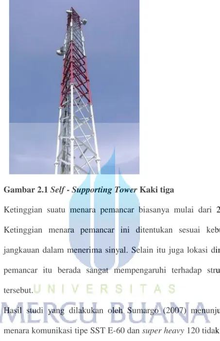 Gambar 2.1 Self - Supporting Tower Kaki tiga 